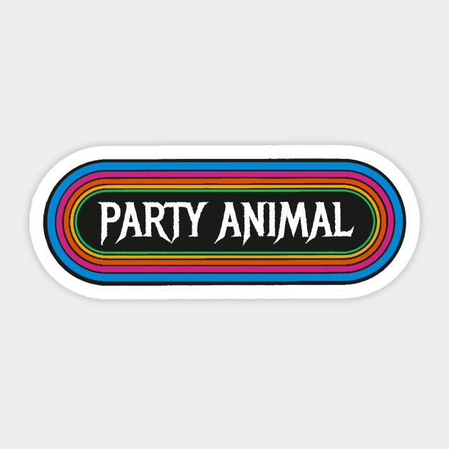 Party Animal Sticker by ZombeeMunkee